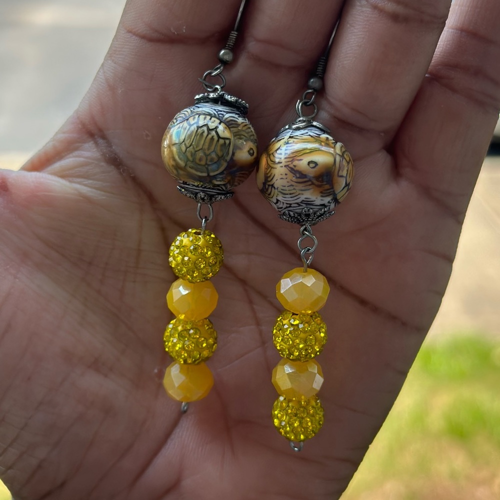 Vintage 80’s Yellow Earrings